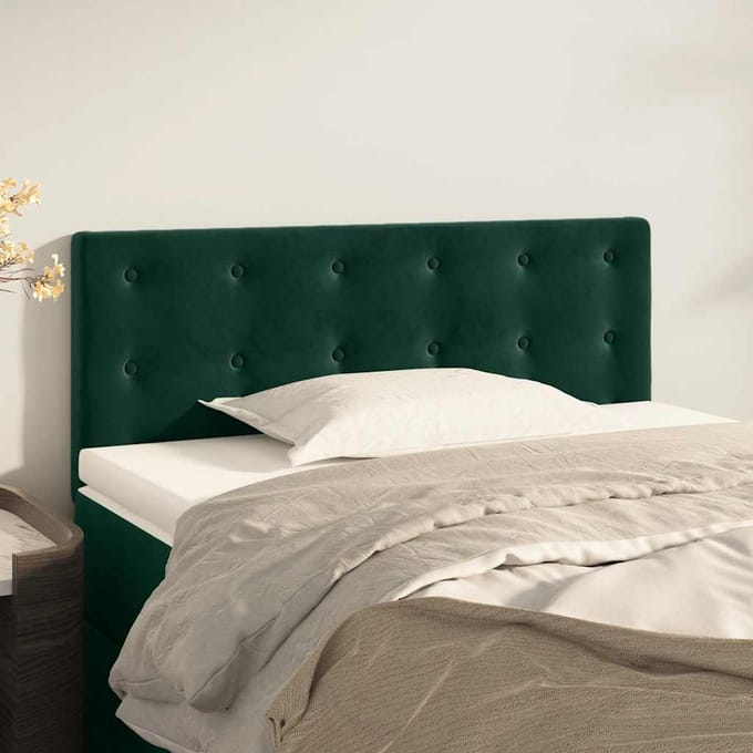 vidaXL - Hoofdbord - 80x5x78/88 - cm - fluweel - donkergroen