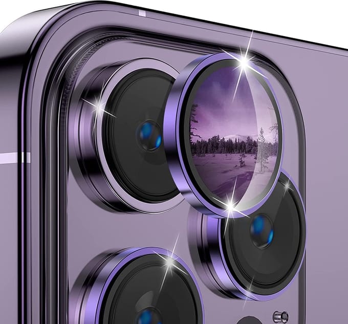 Solidenz Camera Lens Protector - Geschikt voor Apple iPhone 14 Pro / 14 Pro Max - Paars