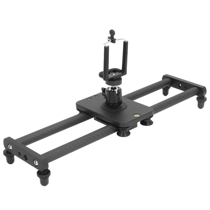 16in 40cm Camera Slider Rail Koolstofvezel Dolly Track Slider voor DSLR Camera Camcorder Telefoon Max black