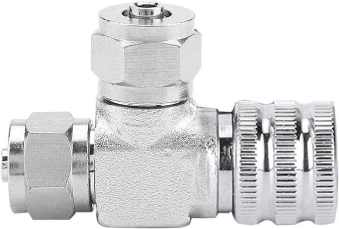Noodventiel voor Luchtpomp Accessoires - CO2 Bubble Counter met Dubbele Hoofd Fijnregeling, 8x2 cm