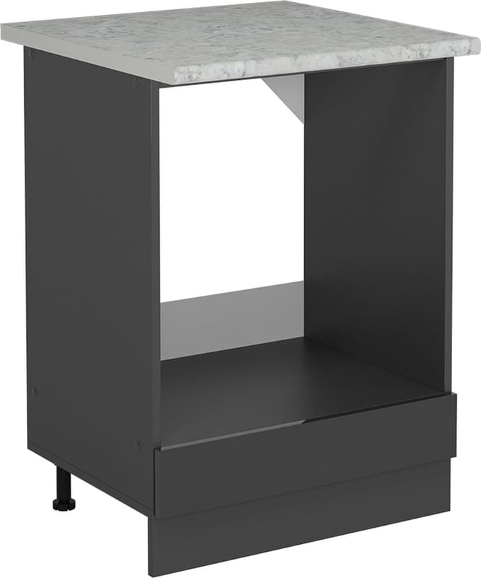 Vicco R-Line Ovenombouwkast – 60 cm WB Marmer Antraciet Hoogglans