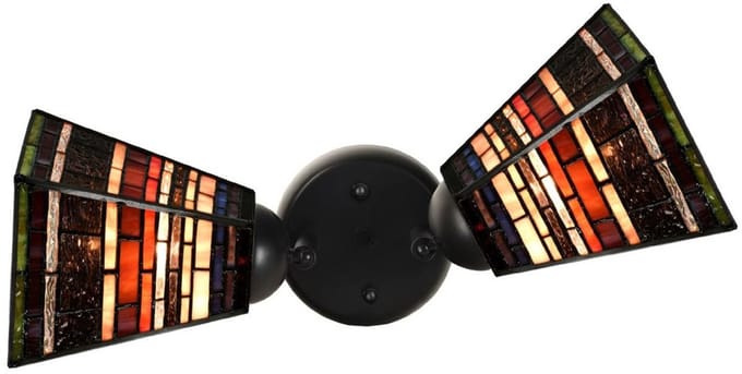 Dubbele spot Zwart met Industrial Small - Art Deco Trade