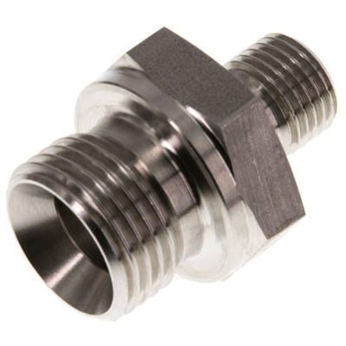 G 1/2'' x G 1/4'' RVS Borstnippel 400 Bar - Hydrauliek - FL2S-M-ST-012G-014G-I