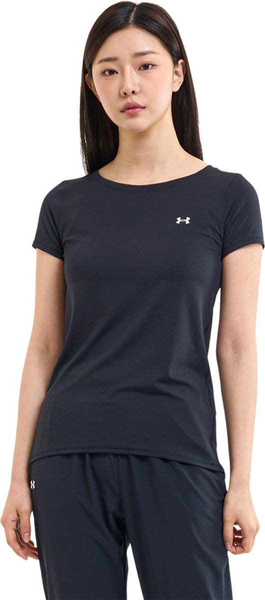 Under Armour Tech Mesh Short Sleeve Dames Sportshirt - Zwart