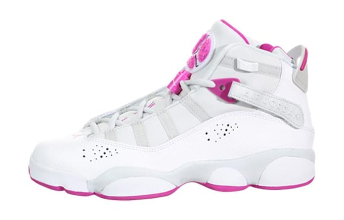 Jordan 6 Rings Platinum Fuchsia GS 323399-011 35.5