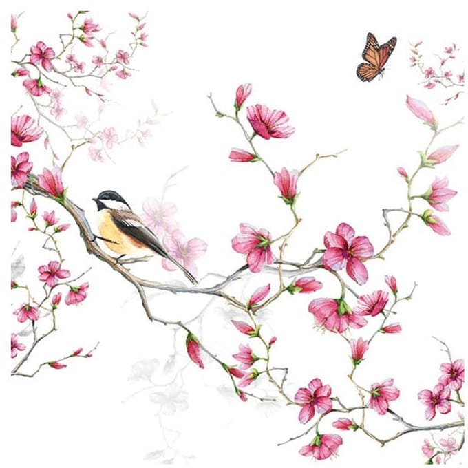 Servetten Bird & Blossom 33cm