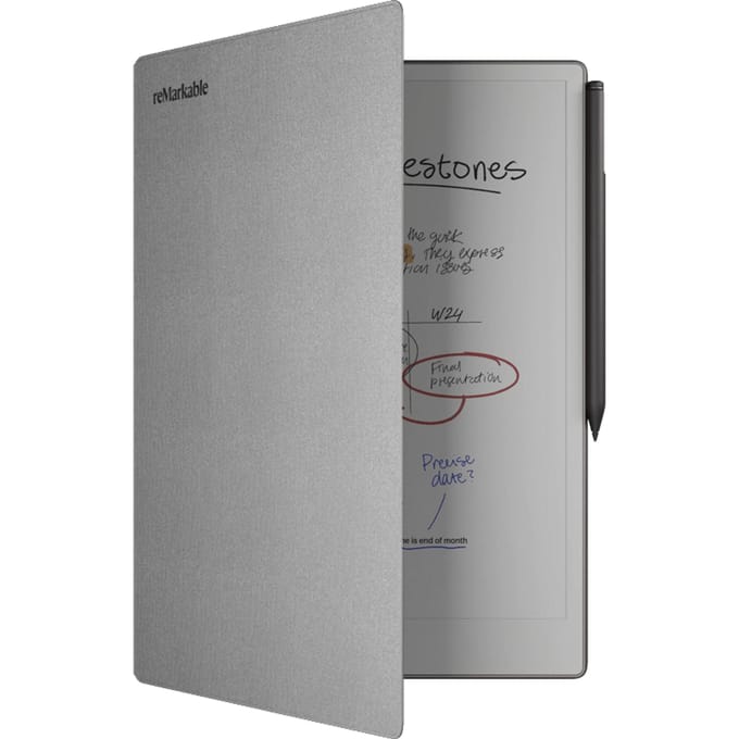 reMarkable Paper Pro Polymer Weave Book Folio Grijs
