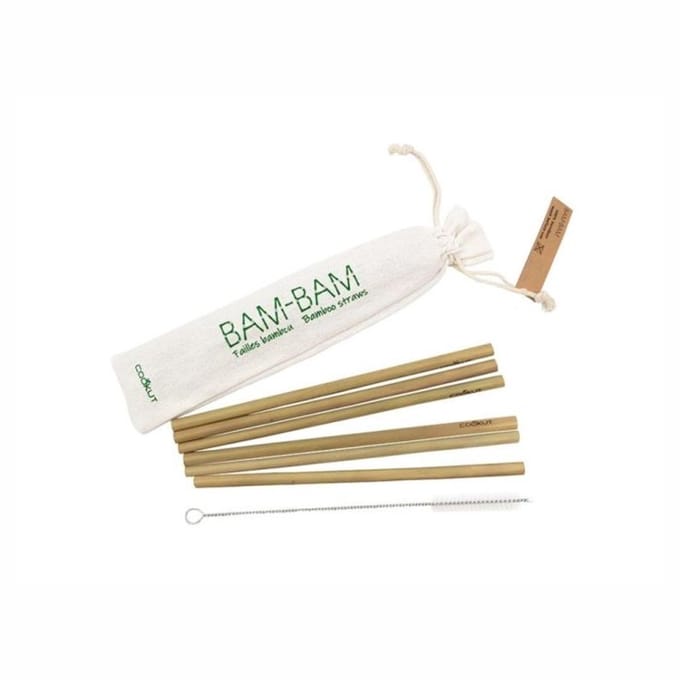 Bamboo rietjes met schoonmaakborstel