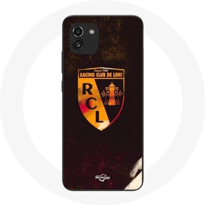 Coque maniacase pour Samsung Galaxy A03 rcl lens orange fond noir