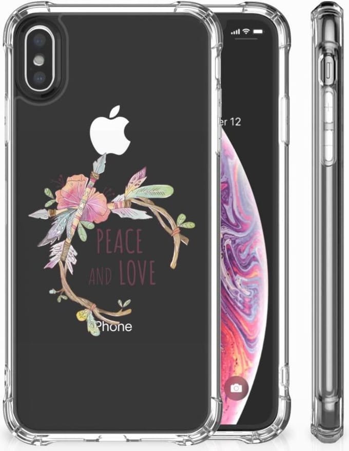 Apple iPhone X | Xs Stevig Bumper Hoesje Boho Text