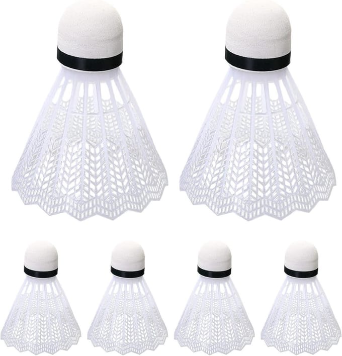 Badminton Ballen - Shuttles Set - Sport Spelen - Uniforme Rok - 6 Stuks - Wit