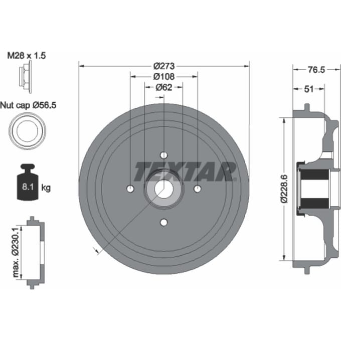 Remtrommel TEXTAR 94037900