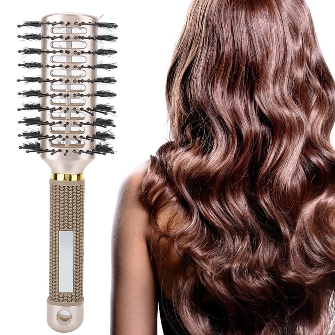 Dubbelzijdige Haarstyling Kam Anti Klitten Hittebestendig Multifunctionele Haarstyling Borstel(Dubbele black