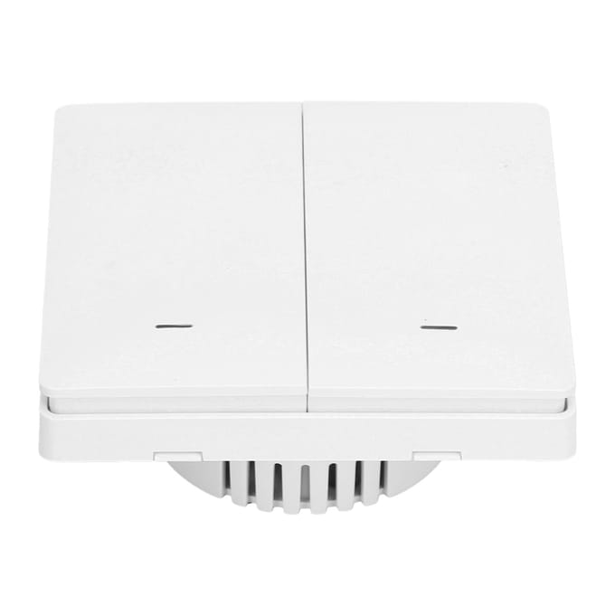 Slimme Wandschakelaar Drukknop APP Afstandsbediening Spraakbesturing Timing voor Zigbee AC 100?240V 2-voudig white