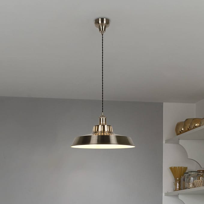 COREP Hanglamp Thelma, aluminiumkleurig, Ø 38 cm, metaal