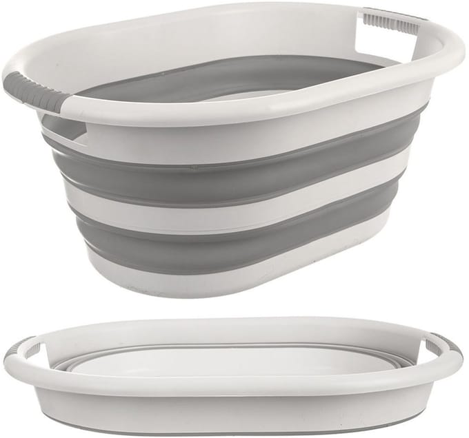 Orion - Opvouwbare Wasmand - 38L - Grijs - Compact