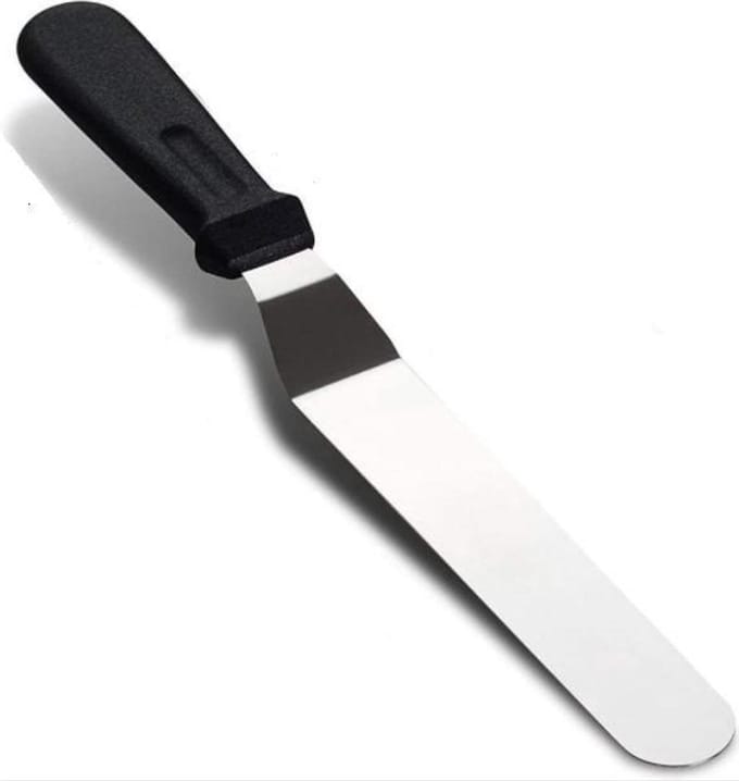 *** Palet 32 cm Gebogen Spatel - Middel - Paletmes - Glaceermes - Voor Professioneel Gebruik - van Heble®