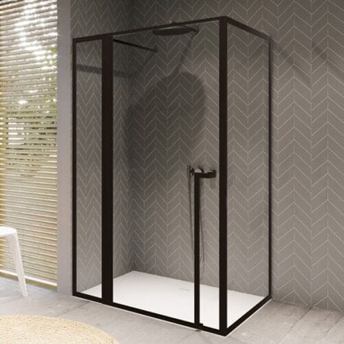 Riho Lucid swing door corner entry with fixed part and side panel GD203 110 x 80 cm, G005016121