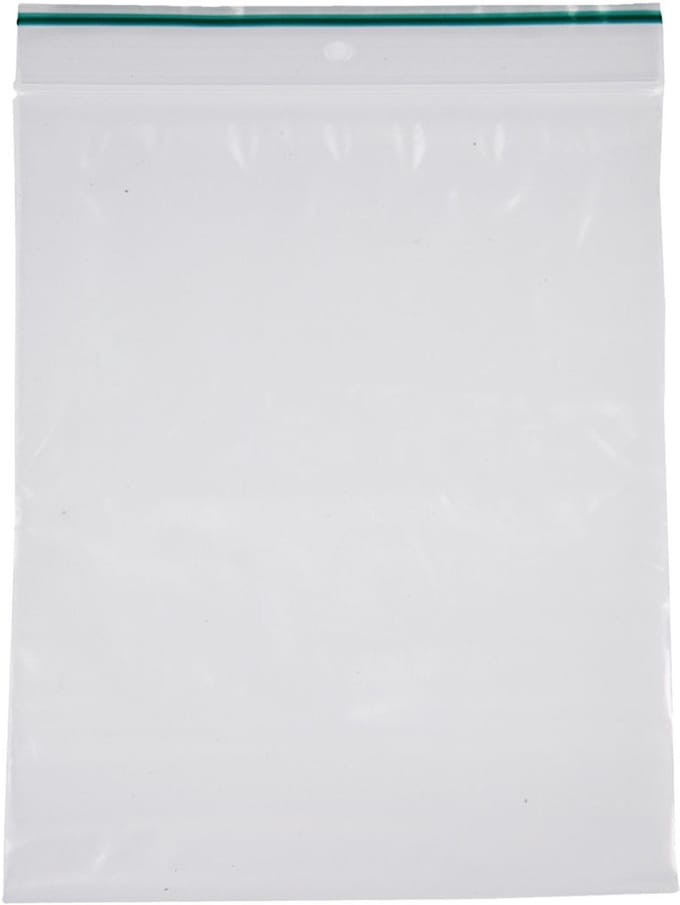 Zip Lock zakjes, afm 6x8 cm, dikte 0,05 mm, 100 stuk/ 1 doos