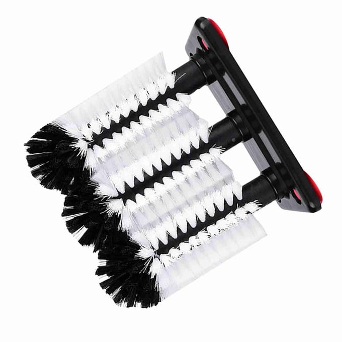 3 Borstels Bar Glazen Wasmachine voor Spoelbak met Zuignapvoet black