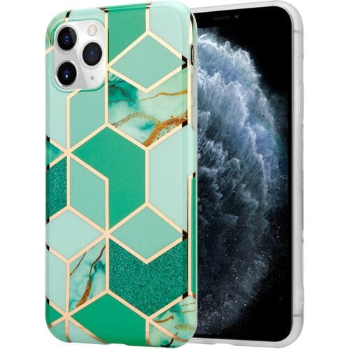 ShieldCase Green Pattern Marmer hoesje geschikt voor Apple iPhone 11 Pro Max hoesje - Marmer patroon case - Design case - groen