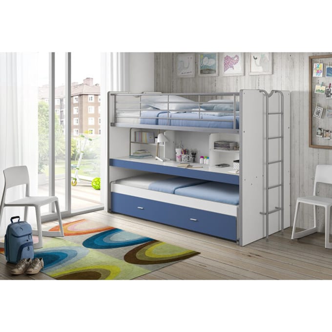 LUCEVI - Bonny Stapelbed 90x200cm - Blauw