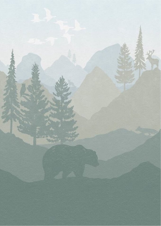 INGK Kinderbehang - Wanderlust, Green