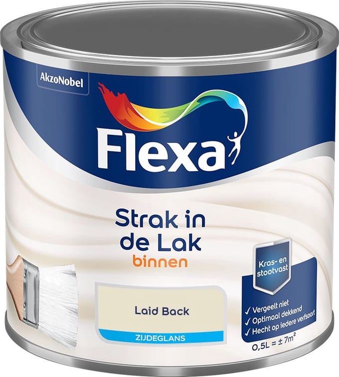 Flexa - Strak In De Lak Binnenlak Zijdeglans - Laid Back - Mengverf - 500 Ml