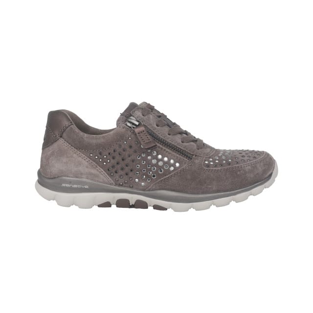 Gabor rollingsoft sensitive 76.968.30 - dames rollende wandelsneaker - Grijs - maat 37.5 (EU) 4.5 (UK)