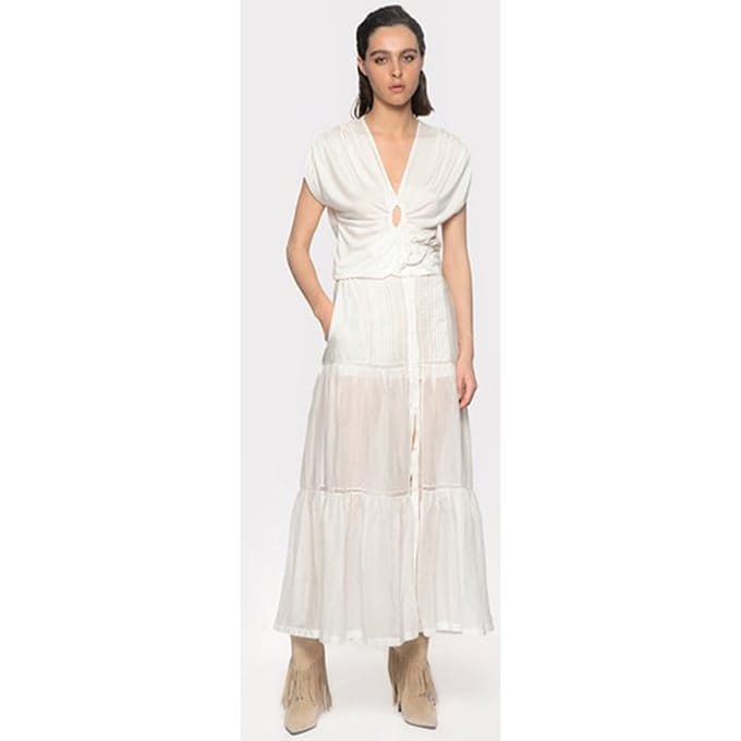 PINKO Vaduz Top Jersey Fluido Purity White Größe: M | Blusen Outlet | Damen | Weiß
