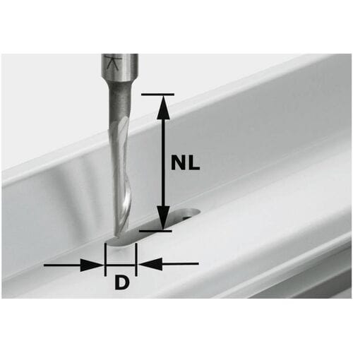 Festool 491036 Aluminiumfrees Lengte 65 mm Afmeting, Ø 5 mm Werklengte 23 mm Schachtdiameter 8 mm