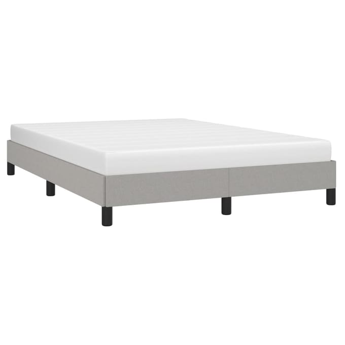 vidaXL - Bedframe - zonder - matras - stof - lichtgrijs - 140x190 - cm
