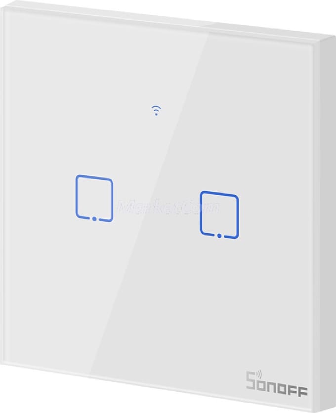 Smart Switch WiFi Sonoff T0 EU TX (2-kanaals)