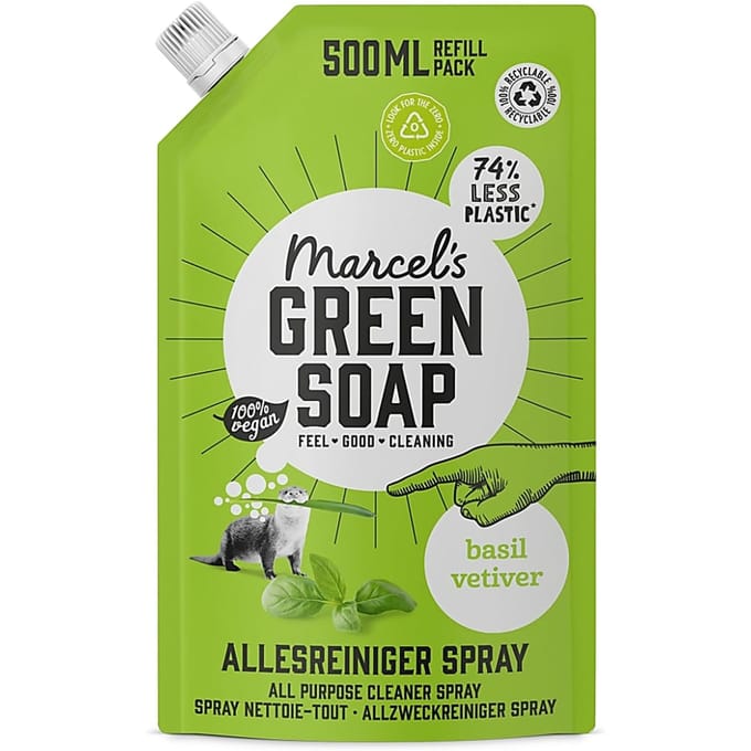 Marcel's Green Soap Allesreiniger Spray Basilicum & Vetiver Refill