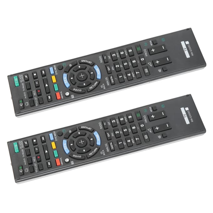 Lot de 2 télécommandes multifonctions pour téléviseur Sony black