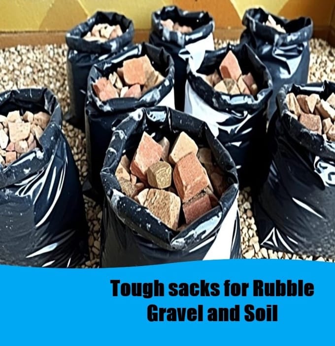Heavy Duty Puin Zakken 20" X 30" - 30KG+ (Pack van 10)