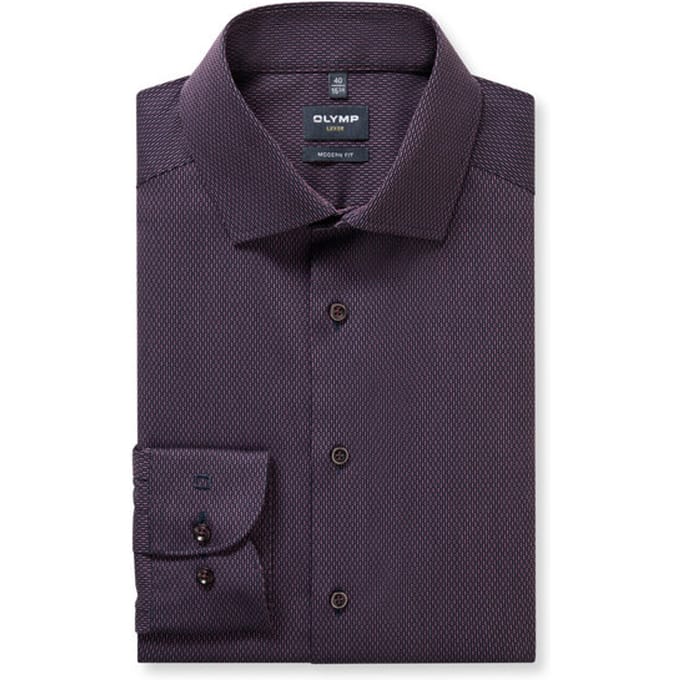 OLYMP Luxor Overhemd, Modern Fit, Global Kent, Mauve