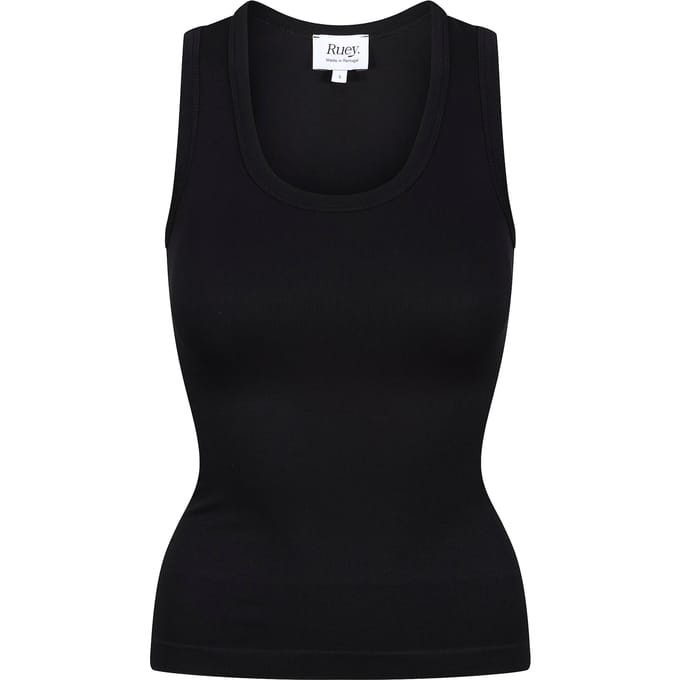 Dames Essentials Scoop Neck Tank Sculpting Gerecycled Stof Stretch Fit