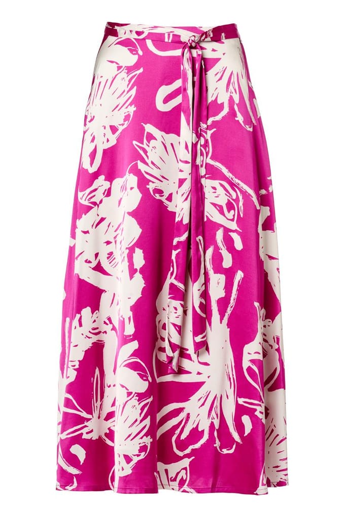 Hannah Print Rok Licht Berry / Offwhite