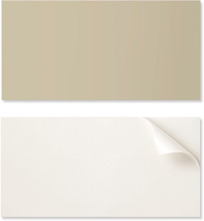 Zelfklevend decoratief element van vinyl voor thuis, 100x50 cm, kleur: vuilgeel.