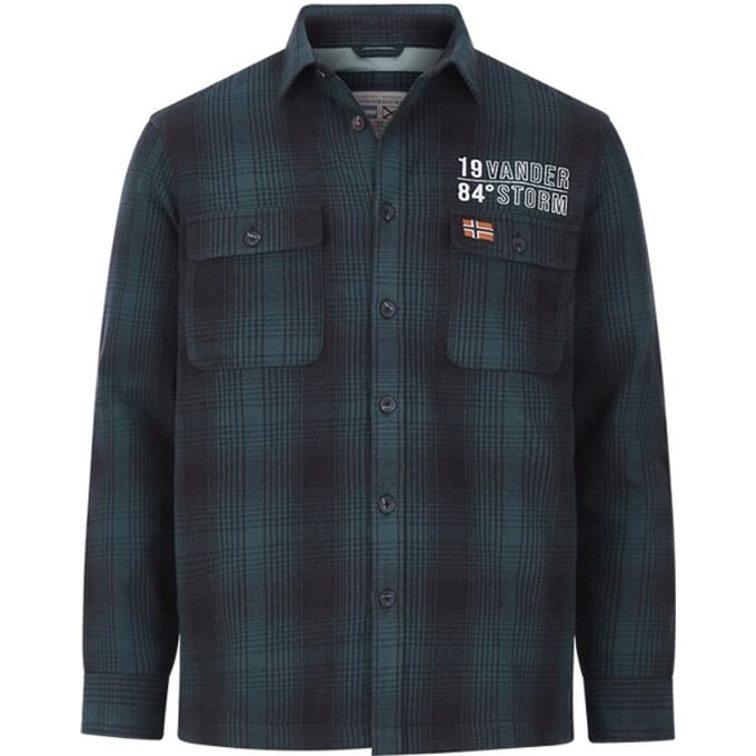 Jan Vanderstorm herren Outdoorshirt - 56/58 - petrol - Plus Size