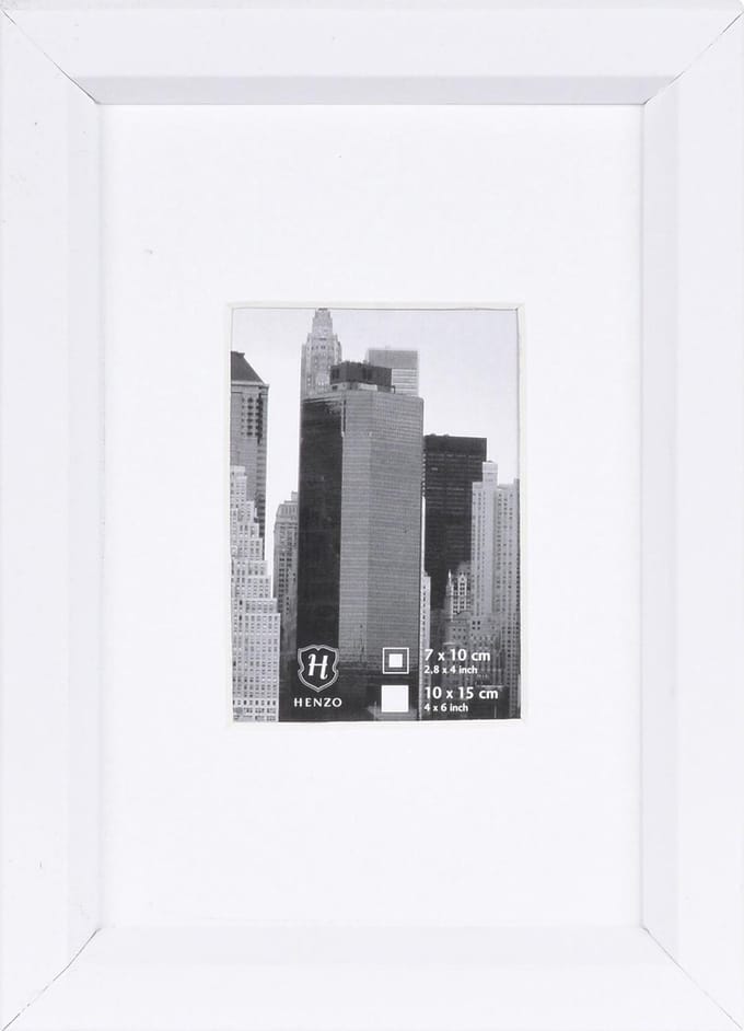 Fotolijst - Henzo - Metallica - Fotomaat 10x15 cm - Wit