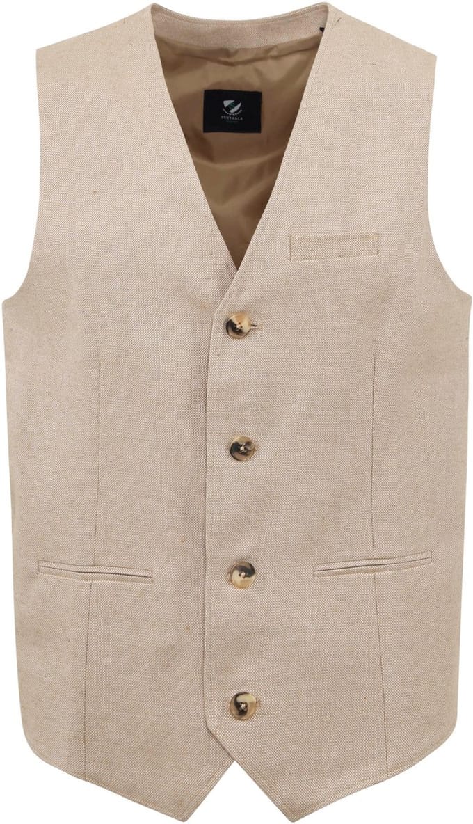 Suitable Gilet Loop Beige - Maat 46 - Heren
