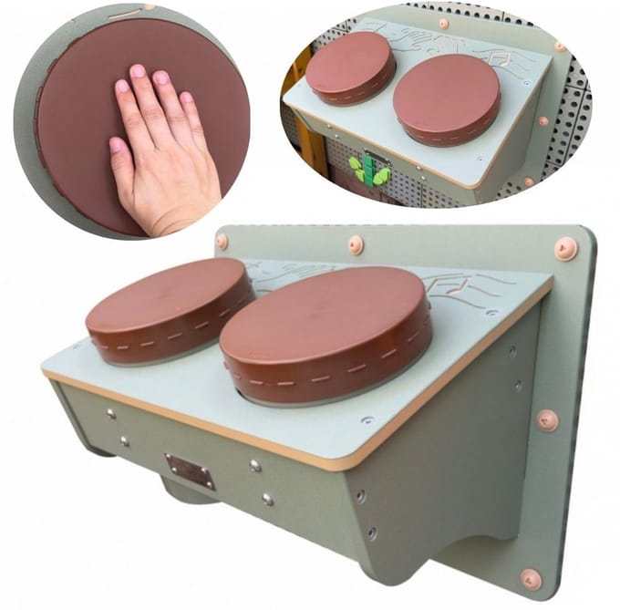 Eduplay muziek speelgoed STEM Wall Outdoor Drum set bongo's tuin.