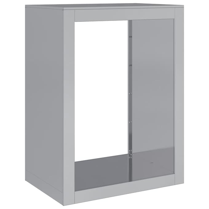 vidaXL - Haardhoutrek - 60x40x80 - cm - gegalvaniseerd - staal