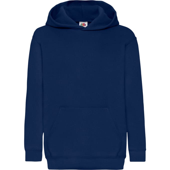 Fruit of the Loom Kinderen/Kinderen Classic Hooded Sweatshirt (Marine)