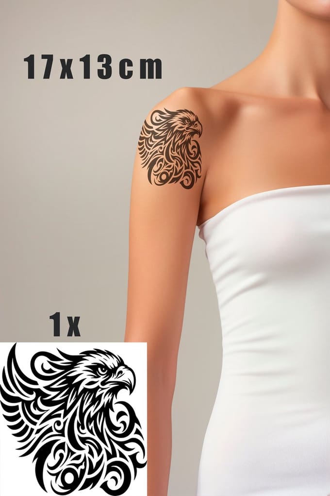 Neptattoo arend - 17x13cm - 1x