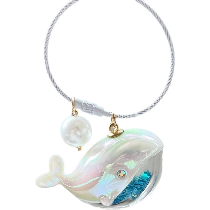Walvis Sleutelhanger Rugzak Hanger Oceaan Stel hemelsblauwe kleur