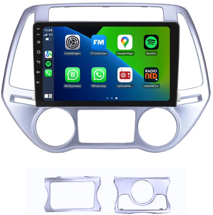 Carplay autoradio voor Hyundai I20 | 2008 t/m 2014 | Android 13 | Draadloos Apple Carplay & Android auto | 2GB + 32GB | 8-Core processor | Davilon | 2025 model | 2008 2009 2010 2011 2012 2013 2014 | Bluetooth & Wifi