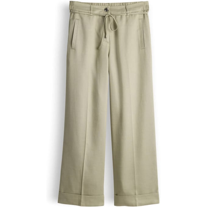 wide leg broek met strikceintuur model 'Meeri bloom'